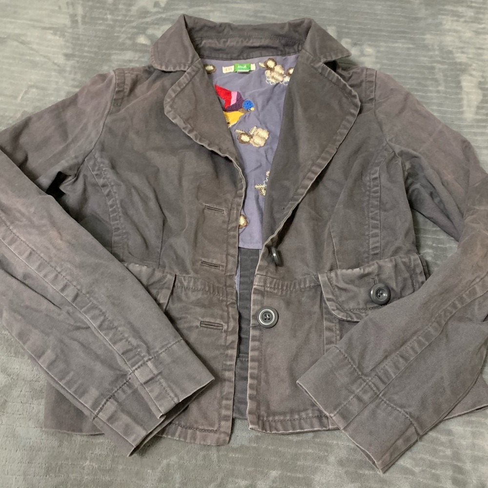 Ett Twa Embroidered Gray Jacket